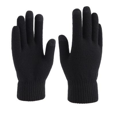 China Winter Warm Mittens Sale Jacquard Acrylic Knitted Mittens Touch Screen for sale