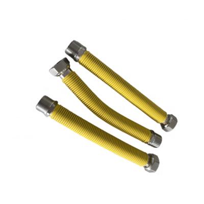 China Custom Made Yellow Stainless Steel Hose Power High Pressure Natural Gas Pressure Regulator Gas Hose PVC Fiber Reinforced Natural Spiral Welded for sale