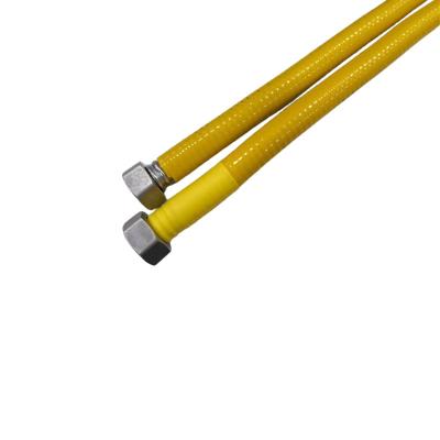 China Industry Yellow Color Tube Gas Hose LPG OIL Flexible Gas Hose Stainless Steel Hose for sale