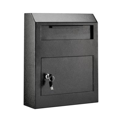 China Wall Mounted Door Mount Locking Steel Drop Box Mailbox For Rent Payments, Mail, Keys, Cash, Checks for sale