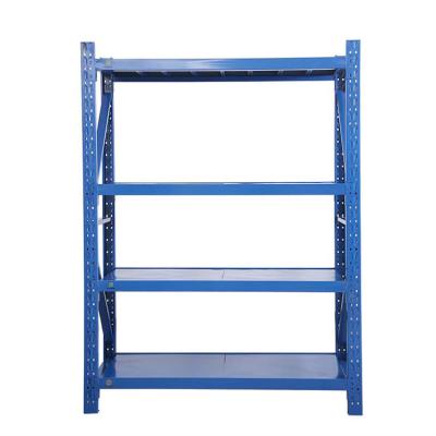 China Wholesale Factory Storage Shelves Garage Storage Shelving Long 4 Layer Span Rack System Shelving Medium Duty Longspan Shelving for sale