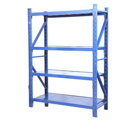 China Storage Shelving Special Sale 4 Layers Weigh 800kg Capacity Light Duty Warehouse Shelving Steel Metal Rack Shelving System for sale