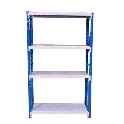 China Wholesale Storage Shelving 4 Layer Warehouse Storage Rack Angle Iron Shelves Draw Steel Iron Angle Bolt Rivet Shelf Brackets for sale