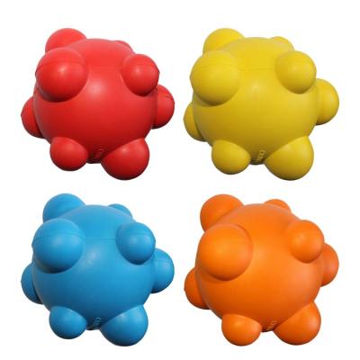 China Amazon Viable Hot Selling Dog Toy Pet Rubber Chew Ball With Bumps Rubber Dog Chew Toy for sale