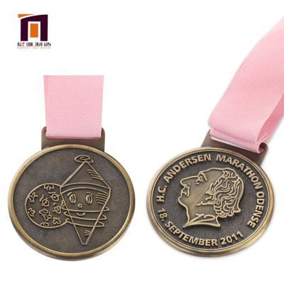 China Factory Made Customizable Souvenir High Quality Factory Made Custom Antique Brass Medal for sale