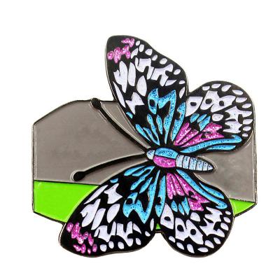 China Europe Manufacturer Cheap High Quality Butterfly Metal Hard Blank Custom Badges Enamel Lapel Pins for sale