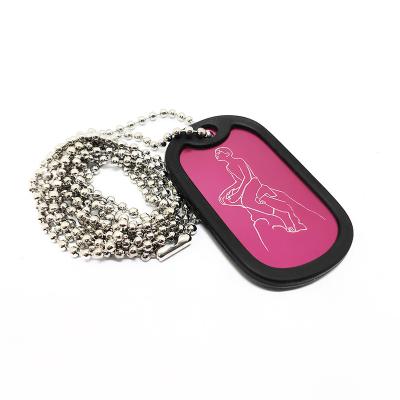 China Custom Europe Metal Label Hot Selling Personalized UV Printing Aluminum Blank Dog Tag for sale