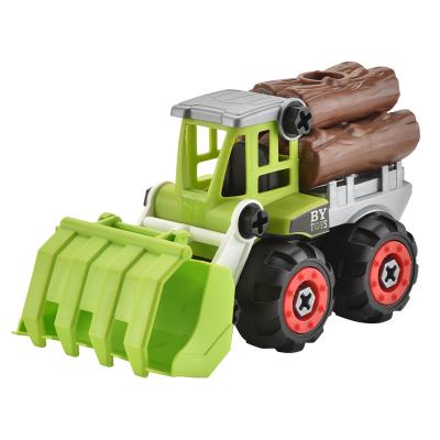 China Plastic DIY Assembling Construction Trucks Farmer Vehicles Colorful Nice Trucks With Multiple Shapes Engineering Truck for sale