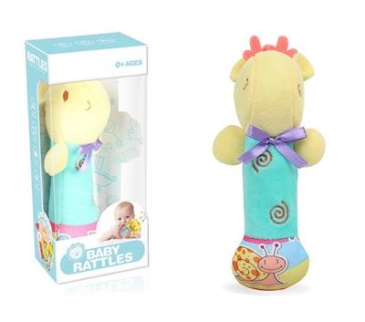 China STUFFED Baby Rattle Set Plush Giraffe Hand Bell for sale