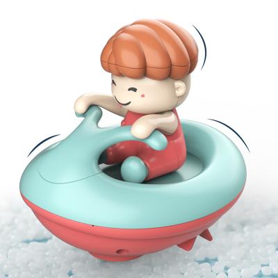 China Surf-Boat Funny Bath Toys For Baby Bathing Safety Adorable Cartoon Wind Bath Toys Smooth Rotating 360 Degrees for sale