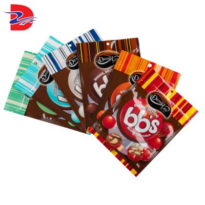 China Security High Tech Homemade Chocolate Sugar Zipper Sachet Packaging Bag for sale