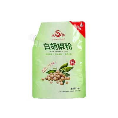 China Professional Safety Stand Up Pouch Condiment Milk Tea Powder Spout Pouch Packaging Plastic Bag for sale