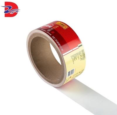 China Anti-Counterfeit Custom Plastic Bottle Shrink Sleeve Spice Drink Jars Red Foil Packaging Labels for sale