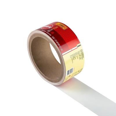 China Anti Counterfeit Transparent Heat Shrink Piping Pastry Jam Jam Braided Packaging Labels for sale