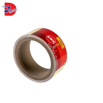 China Custom Anti-Counterfeit Logo Shrink Sleeve Heat Shrink Sleeve 20MM Adhesive Red Plastic Label for sale