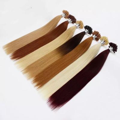 China Top Selling 100% Silky Straight Wave U-Tip Remy Hair Extensions #4 #27 Premium Hair Extensions for sale