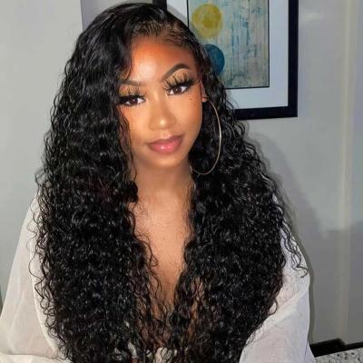 China Factory Wholesale Virgin Hair 13x6 Silky Straight Brazilian Lace Headband Human Deep Wave Wig For Black Women With Baby Hair Pre Plucked for sale