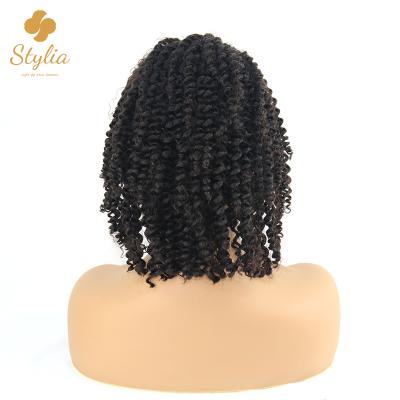 China Hair Weft Sewing Machine Stylia 4X4 Short Hair Wigs For Color Women Short Curly Frontal Units Brazilian Virgin Hair Water Wavy Wig for sale