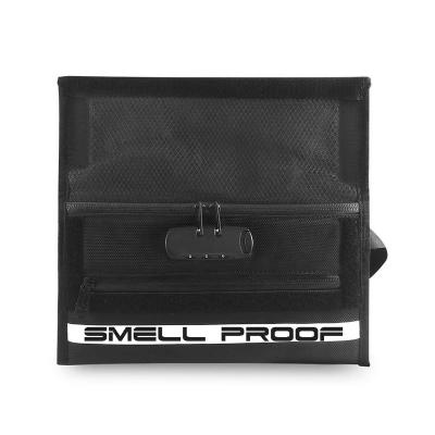 China Recyclable Smell Blocking Odorless Smell Proof Stash Bag With Activated Carbon Liner For Smoker for sale