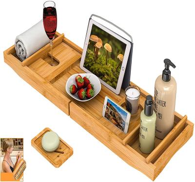 China Sustainable Style Bamboo Bathroom Floating Shelf Bathroom Accessory for sale