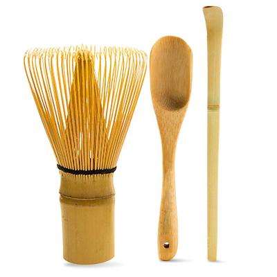 China Viable Natural Bamboo Three-Piece Traditional Teaspoon Tea Set Japanese Tea Ceremony Kitchen Supplies for sale