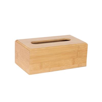 China Bamboo Wooden Car Tissue Paper Holder Box Tissue Napkins Rack Case Organizer Home Decoration Viable Crate for sale