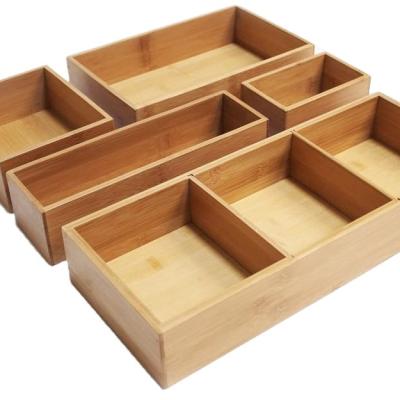 China Classics Disposable Seville Knife Box Drawer Storage Box Bamboo Telescopic Bamboo Stationery Stationery Storage Amboo Assorted Cutlery Box for sale