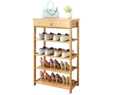 China Factory Detachable - 4 Sold - Bamboo Diaper Shoe Rack with Drawers for sale