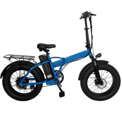 China 2022 Aluminum Alloy Best Selling 20 Inch Fat Tire 48V 500W/750W/1000W Foldable Electric Bike Mountain Bike Ebike Beach Electric Cruiser Bicycle for sale