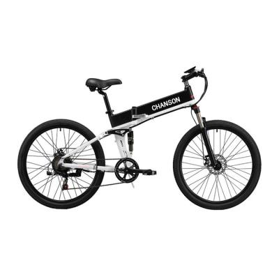 China 26 inch aluminum alloy fat tire ebike battery brushless toothless mountain folding electric bicycle for sale