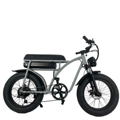 China Smart 48V 750W 12.5Ah Aluminum Alloy Fat Tire Bike Retro Bike Shimano 7 Speed ​​Casual Fast Rechargeable Electric Bike for sale