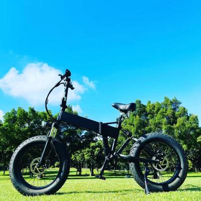 China Waterproof IPX4 Twist Throttle Pedal Assisted 20 Inch Fat Tire 48V 500W 750W Ebike Electric Bicycle 1000W Full Suspension Electric Bike Folding for sale