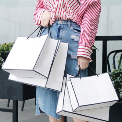 China Recyclable Shopping Bag Factory Customized Logo Color Paper Bag For Custom Shopping for sale