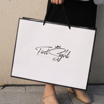 China Discount Price Recyclable Sales Custom Shopping Bags Customized Paper Bag With Logo for sale