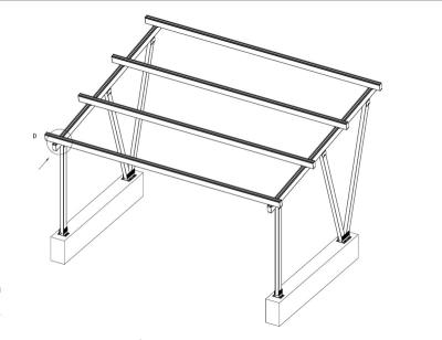 China Commercial Parking Lot Solar Panel Mounting System With Aluminum Frame for sale