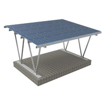 China Modern Design Commercial Solar PV Parking Lot Rack System With Aluminum Frame for sale