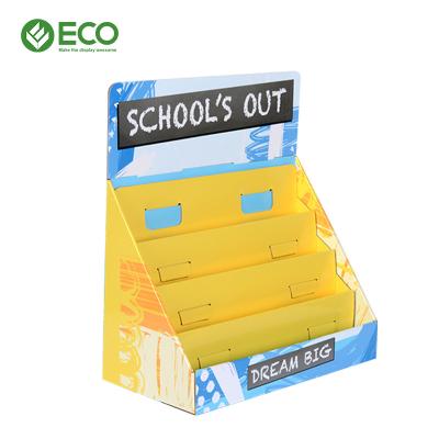 China Shopping Mall Custom Design Recyclable Cardboard Display PDQ Book Greeting Cards Counter Display Stand for sale