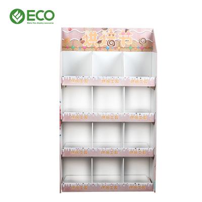 China Recyclable Cardboard Pallet Display Floor Display Stand Customized Cardboard Tools Display Rack For Supermarket for sale