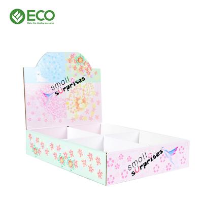 China Hot Selling Shopping Mall Cardboard Greeting Card Display Rack Gift Postcard Tabletop Display Stand Counter for sale