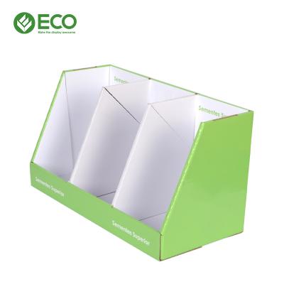 China Custom Logo Tabletop Retail Cardboard Display Mall Stand Greeting Card Countertop Display for sale