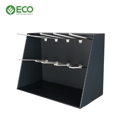 China Advertising Cheap Price Product Counter Top Display Stands Cardboard Display Stand With Hooks for sale