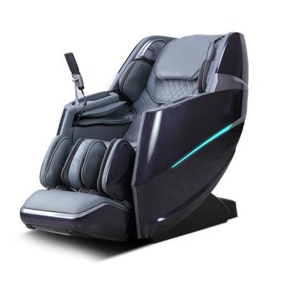 China 2022 New Design 4d Body Leather Automatic Body Hands Foot Massage Chair Spa Massage Seat Weightless Massage Chair Black for sale