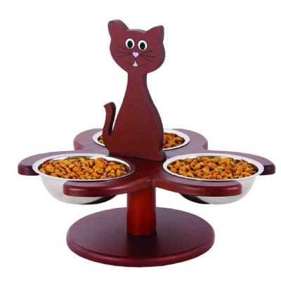 China Viable Wholesale Creative Design Cat Bowl Pet Portable Detachable Overhead Drivers 3 for sale