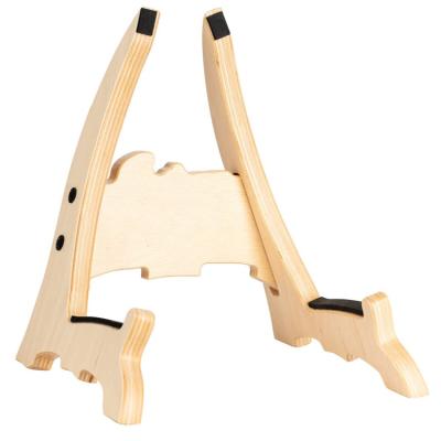 China Morden Factory Design Direct Wholesale Natural Wood Bass Electric Guitar Acoustic Wooden Ukulele Guitar Stand Creative Piece for sale