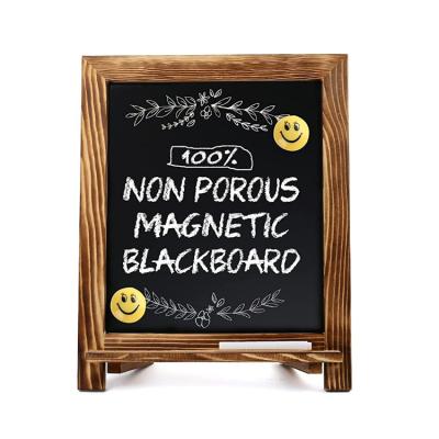 China Wholesale High Quality Natural Solid Wood Frame Vertical Blackboard Morden Pine Chalk Board Magnetic Easel for Wedding Home Decor for sale