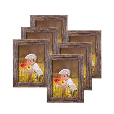 China Morden's Best Selling Country Style Wooden Brown Personality Picture Frame High Quality Eco-friendly Polished Digital Frame for sale