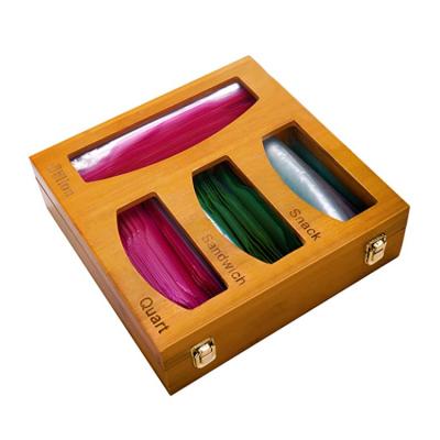 China Viable Hot Selling Natural Original Eco Friendly Laser Engraving Bamboo Ziplock Bag Storage Organizer for sale