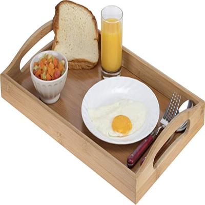 China Eco-Freindly wooden tray with handles - great for dinner trays, breakfast tray for sale