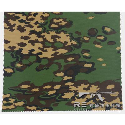 China military outdoor Polyester Cloth Fabric WR 2 TIMES PU 6*6 74T russia ss-leo camo high tear strength fabric for sale