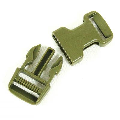 China MOLLE Belt Bag Buckle POM OD Color 25mm QD Tactical vest accessories bag buckles belt for sale